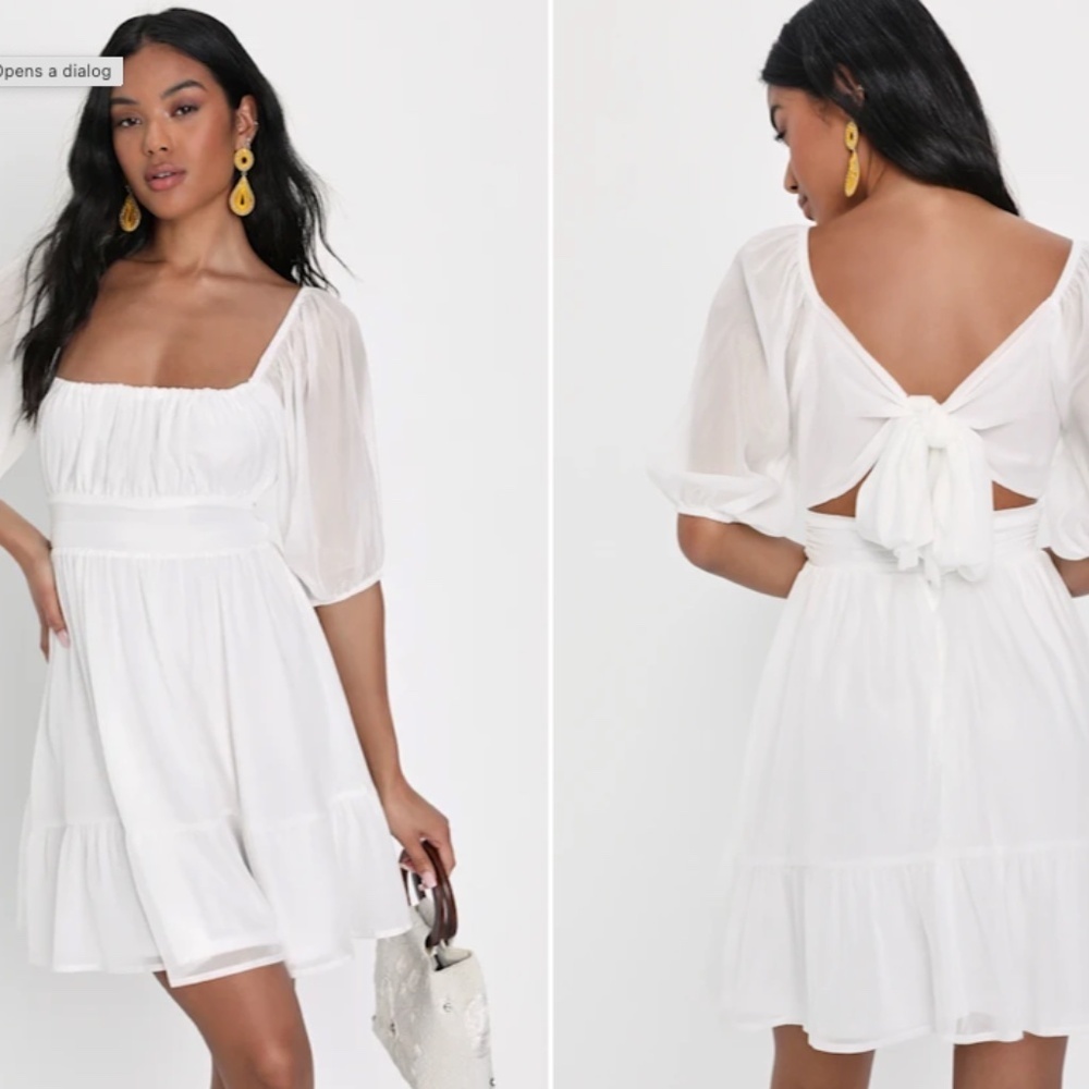 LULU's Bachelorette Engagement Bridal Shower Honeymoon Flirty Mini Dress - Picture 4 of 4